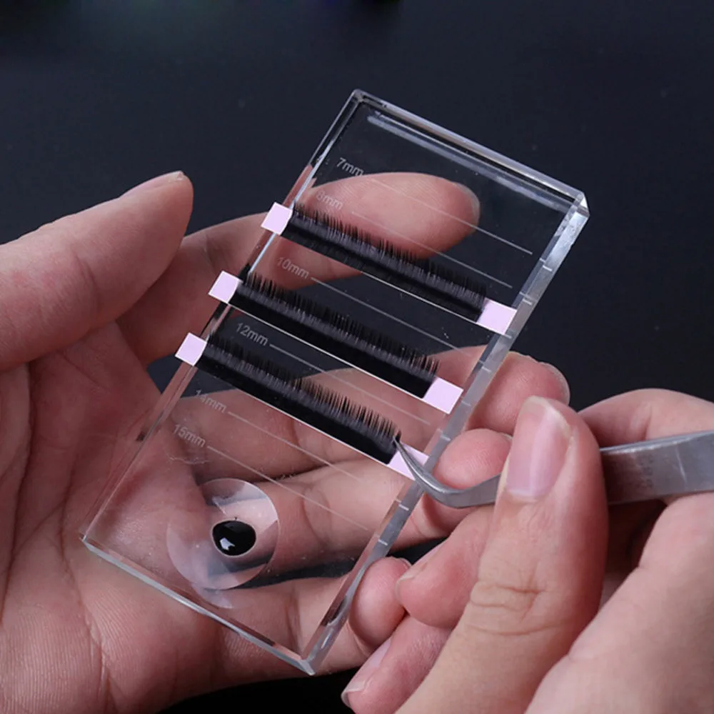 Eyelash Glue Holder Transparent Rectangular Crystal For Individual