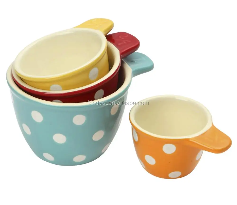 Novelty Measuring Cups,Personalized Ceramic Mason Stack Measuring Cups Blue Buy Set Of 4 Kitty