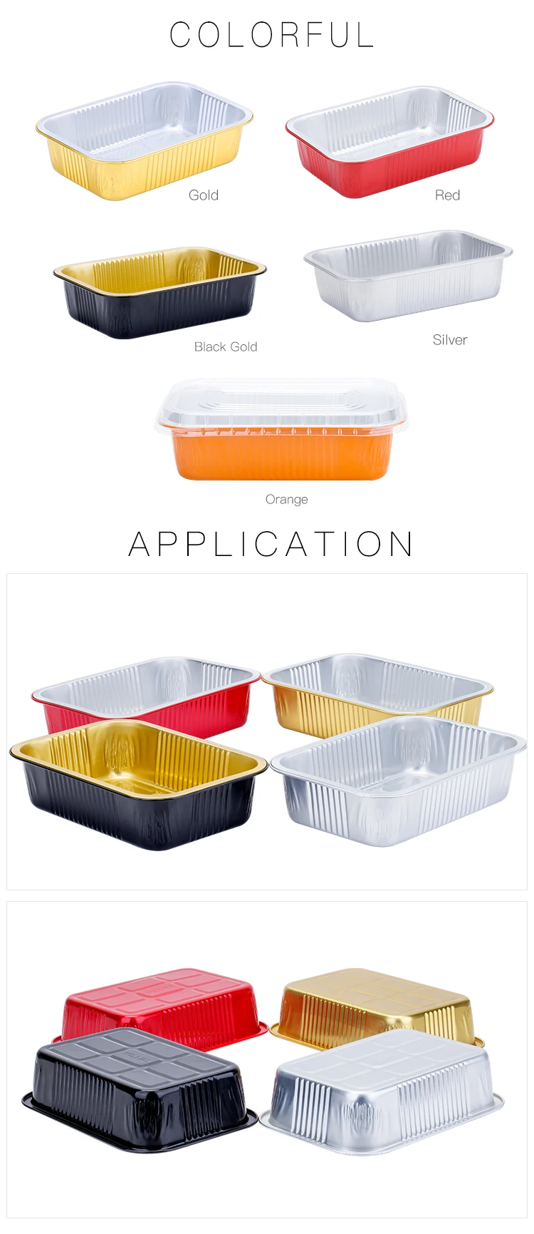 750ml/25oz Abl Pack Takeaway Oven Safe Fast Food Aluminium Food