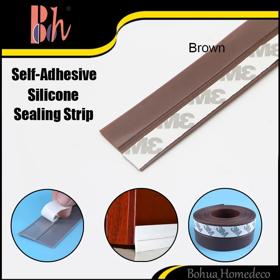 3m Rubber Strips Selfadhesive Silicone Door Bottom Edge Seals Draught