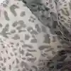 Print leopard silver metallic brocade mesh fabric material for t-shirt