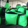 HOT 2019 two colors green and black inflatable paintball air bounkers with branding