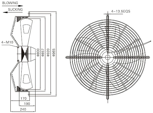 Axial Fan, 800mm, 380V, Cast - detail 4