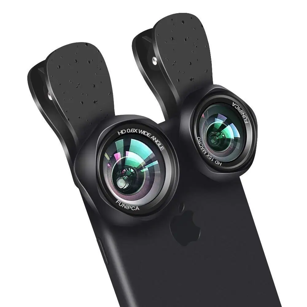 Tuscom HD 14x Optical Zoom HD Camera Telescope Lens with Clip for iPhone//Phone,Tuscom Universal Clip-on Camera Lens Black