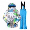 Children colorful waterproof snowboarding jacket kids ski suit