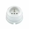 Retro porcelain French socket vintage ceramic French power socket for Poland France Czech Repblic