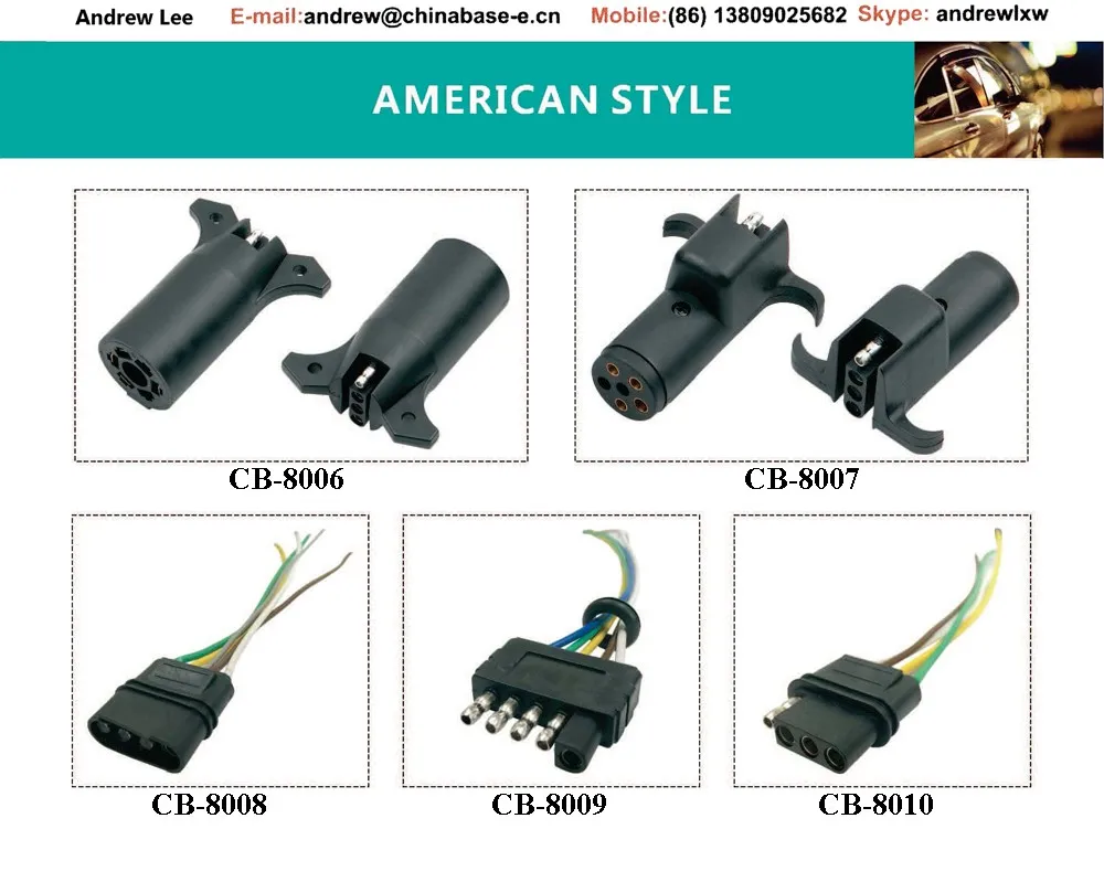 American Trailer Connector 7 Way Blade Socket Type B CB-8002