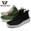 Fashion sport simple 3D slip on men running shoes knitting upper