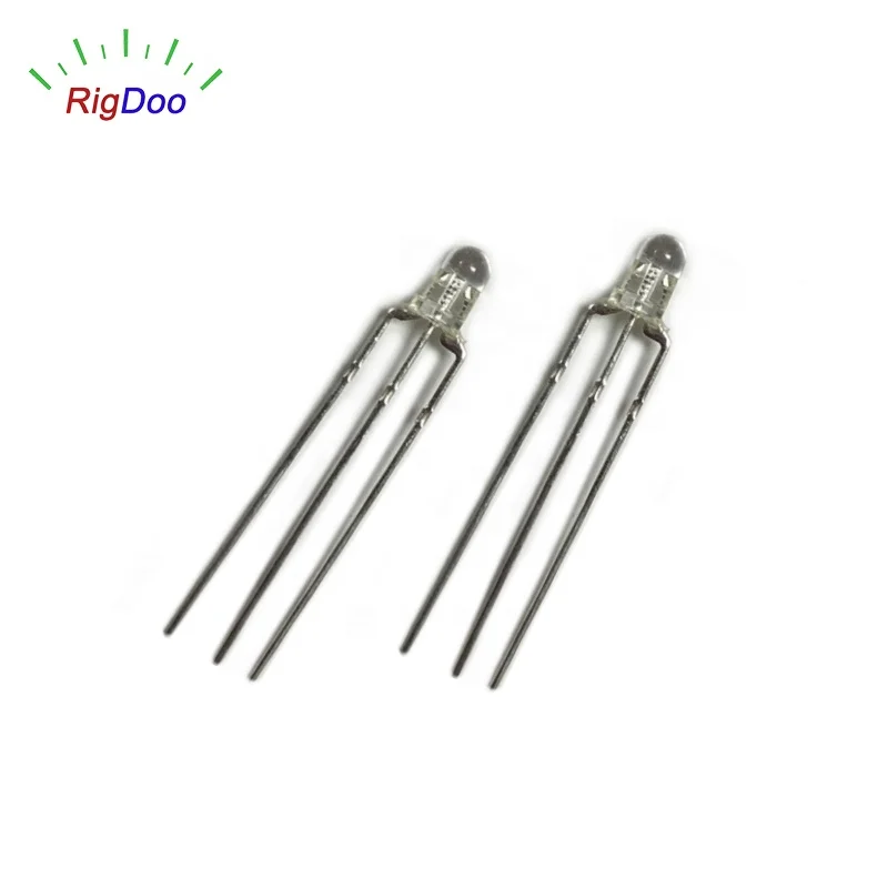 
3mm Round Red Green Bi-Color SMD LED Chip Twin Colors Light Emitter Diode Dual Colour Emitting LED Components Free Samples RoHS 