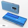 Plating Smart mirror flip phone case for samsung S9 mirror leather case for S9plus