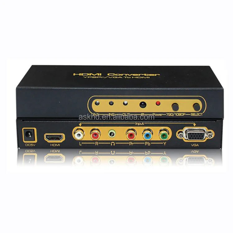 Ypbpr/vga To Hdmi Converter Ypbpr Vga Audio Input,Hdmi Output,Upscale
