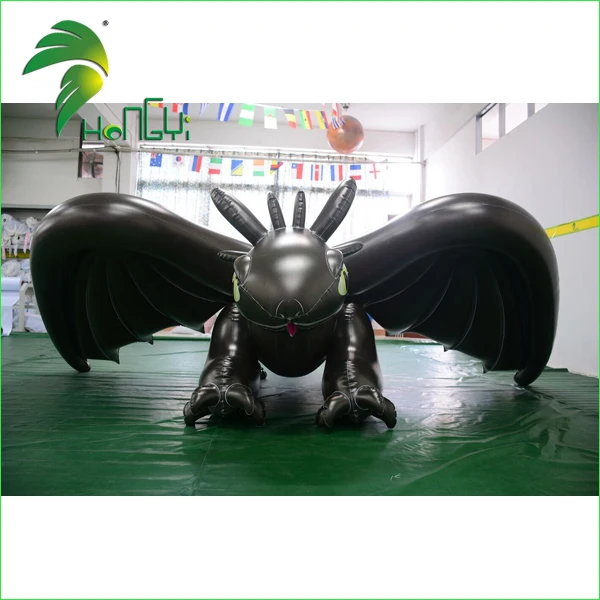 Black Inflatable Water Pool Cartoon Toys / Hongyi Custom Toothless ...