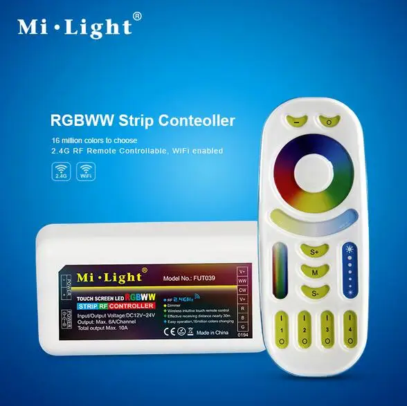 Mi light FUT037 12/24VDC 4-zone Remote MiLight WiFi wireless rgb led Controller