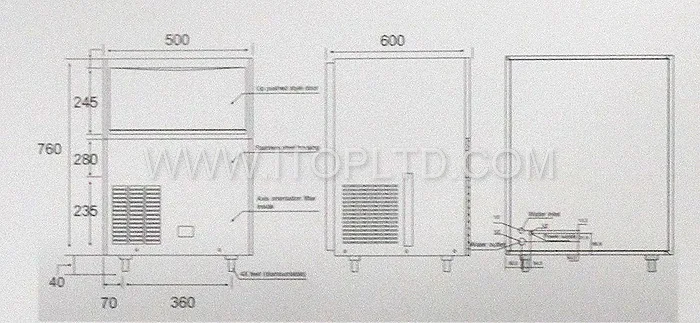 Is-105/is-150 Commercial Ice Maker 50kg/75kg Ice Cube Maker Ice Cube ...