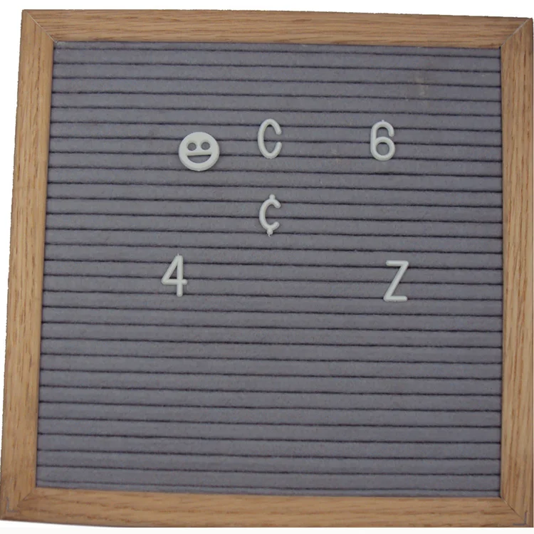 Hot Sale Wooden Frame Slotted Letter Board With Stand
