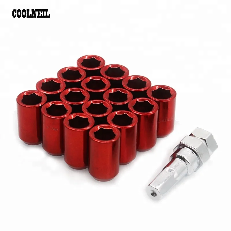 Red Wheel Nut Inner Hexagon M12x1.5,32mm Red Wheel Locks Lug Nuts Buy