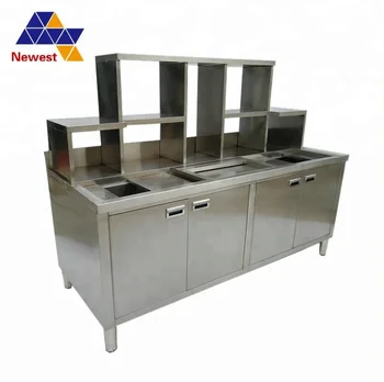 Bartender Stainless Steel Bars Counter Working Station Tail Bartender Stainless Steel Bars Counter