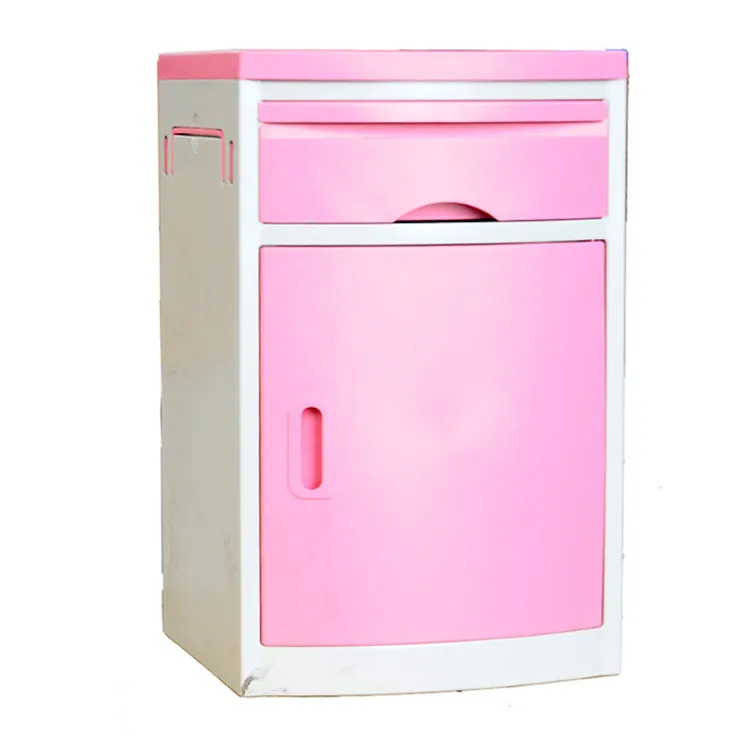 High quality ABS patient bedside locker in hospital medical bedside cabinet with table