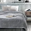 Luxury gray plush microfiber 100%polyester super soft flannel fleece blanket bedsheet