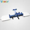 Multi color Silk Screening Screenprint Press 4 color 2 station screen printing machine
