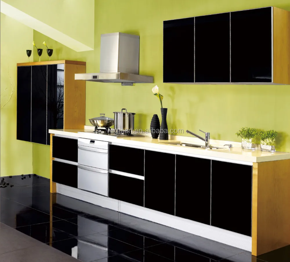 Modular Kitchen Cabinet Color Combinations High Gloss Acrylic