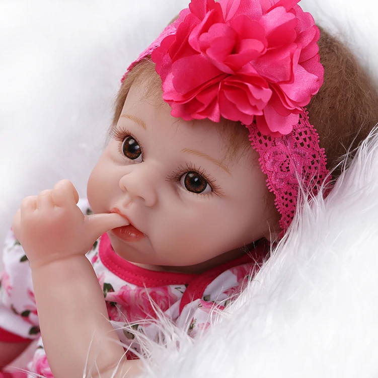 New commodity silicone reborn baby dolls toy girls kids brinquedos Christmas birthday gift newborn girl babies