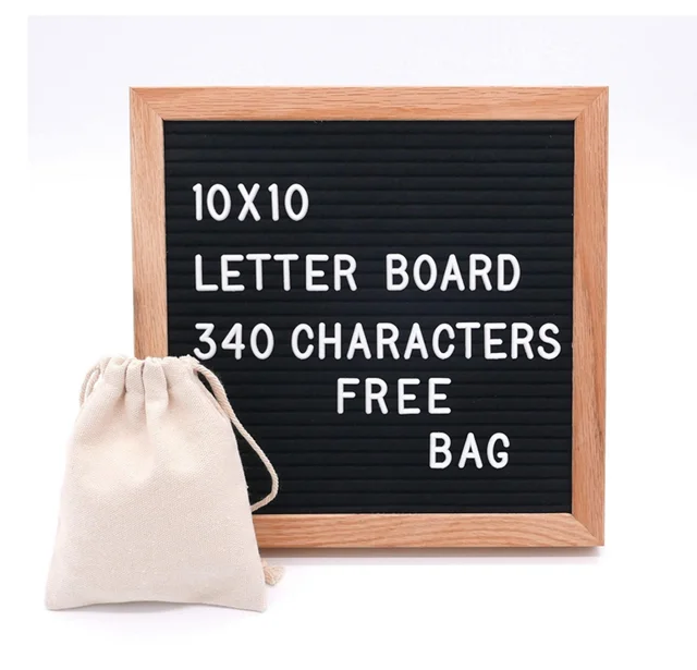 diy oak felt letter board, 10 x 10 changeable