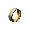 Wholesale in Bulk English Letter Spain Cross Scripture Stainless Steel Gold Rings