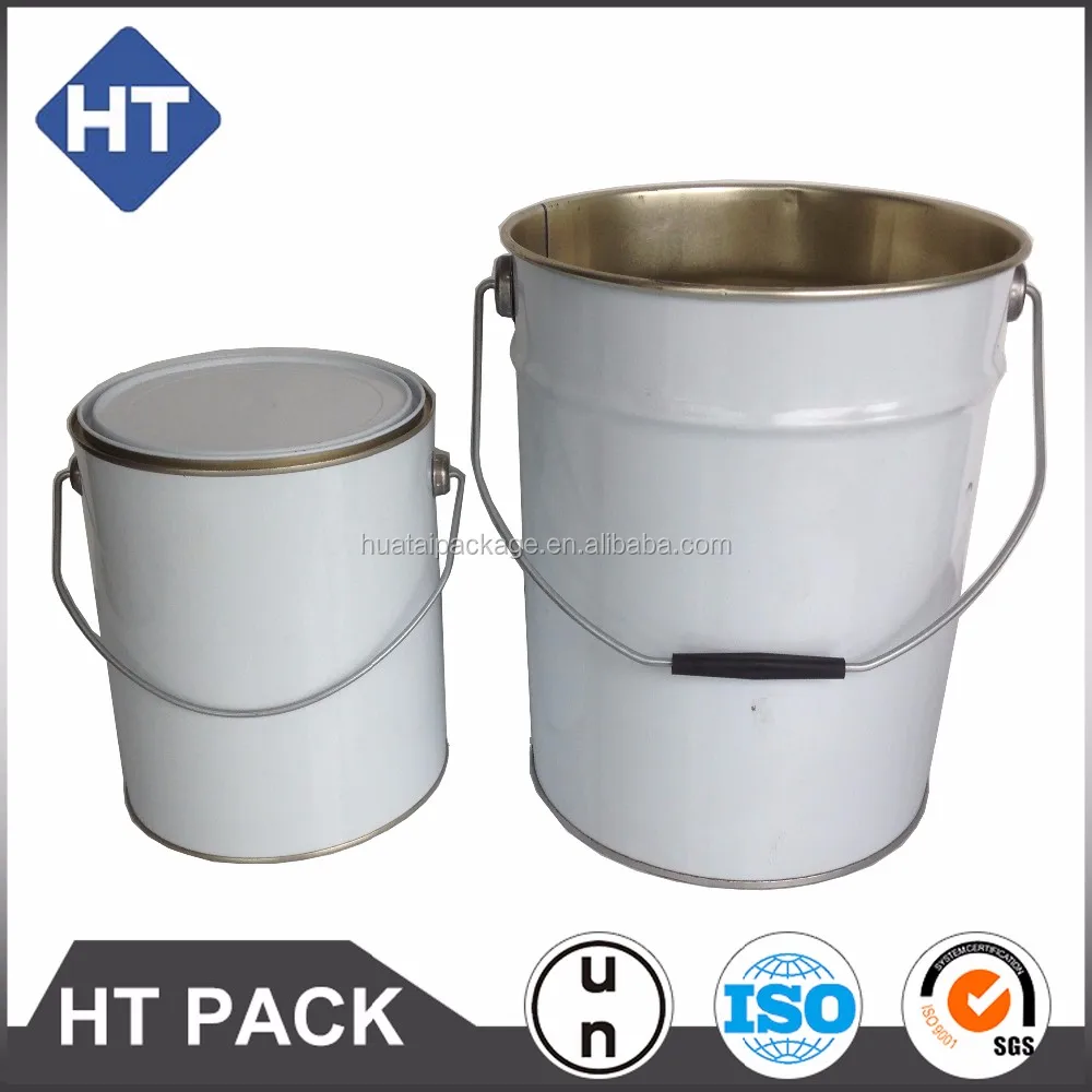 5l Printing Paint Tin Pails/paint Tin Can/conical Pail With Plastic
