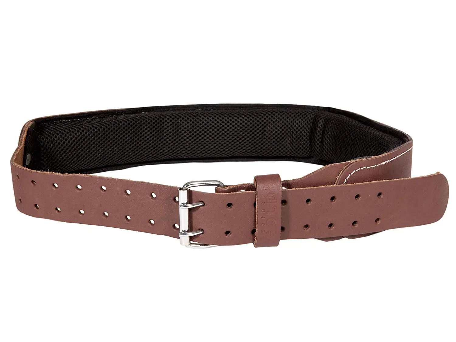 Buy Leather Gold Padded Tool Belt, 3 Inch Wide Genuine Grain Leather