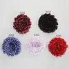 Printed polka dot shabby chiffon flower trim on wholesale
