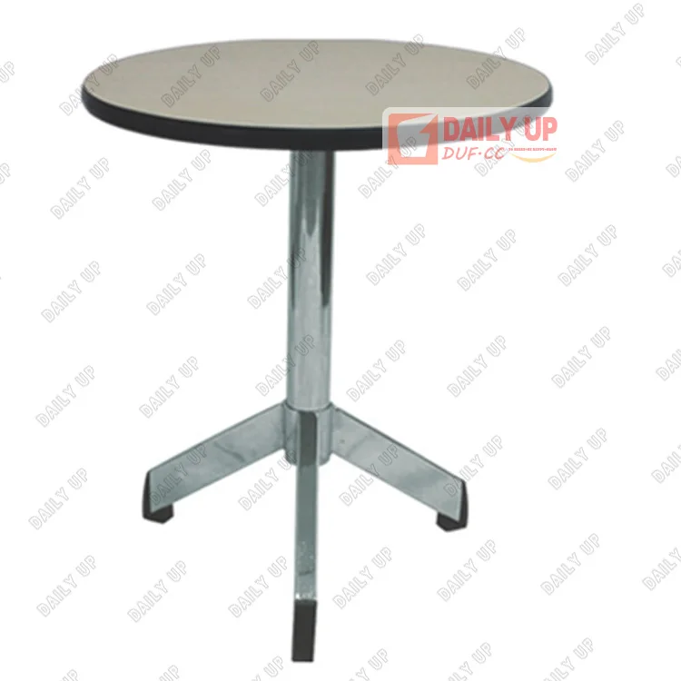 Creative Wooden Coffee Table with Metal Leg Modern Dining Tables Round Small Side Table