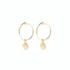 925 silver minimalist hoop shell latest artificial earrings