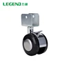 Zinc alloy furniture locking castor office chair u shaped metal caster wheel without brake