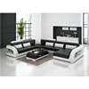 Online drawing room 5 6 seater leather solid teak wood sofa set