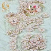 20% Polyester French Lace Net Beaded Embroidery 3D Flowers Lace Fabric