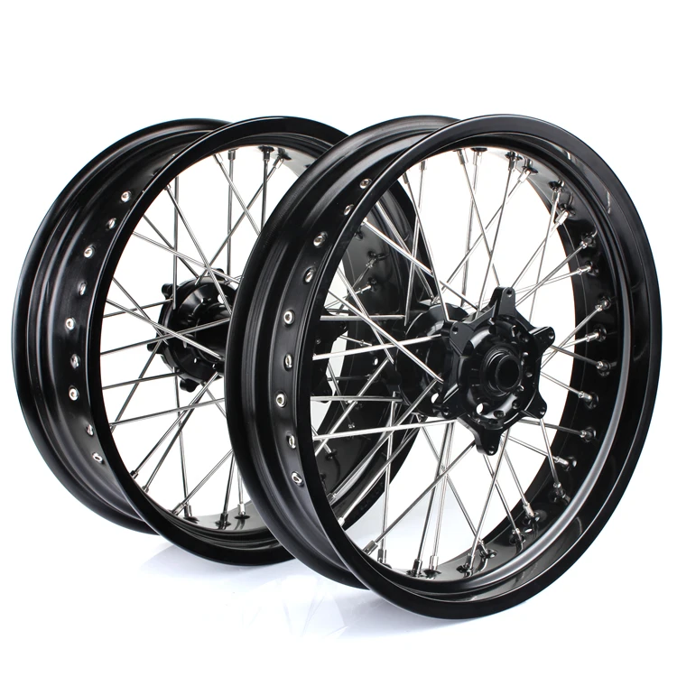 17 Cnc Aluminum Spoke Motorcycle Wheels For Supermoto - Buy Supermoto