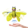 2019 Amazon newest arrival product 38K infrared induction flying toy rc flying bee UFO with light toy for kids
