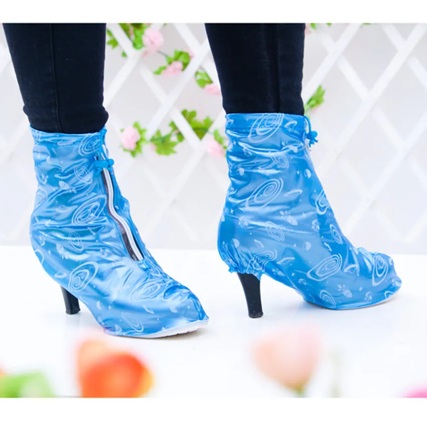 New Design Ladies Waterproof Anti Slip High Heel Rain Shoe Covers For