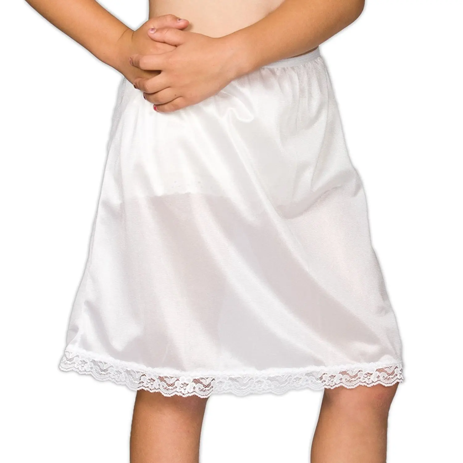 I.C 6X 2T Collections Little Girls White Embellished A-Line Slip