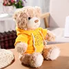 Fashion plush brown teddy bear wear lovely sweater