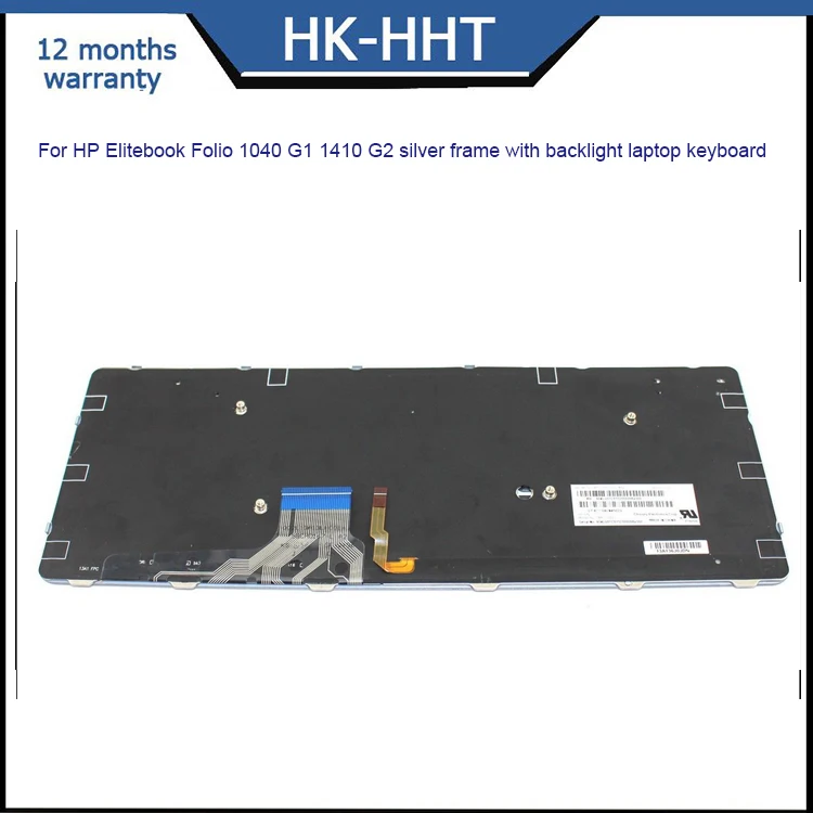 Keyboard Laptop for HP Elitebook Folio 1040 G1 1040 G2 Frame Backlight Silver