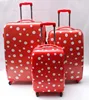 Beautiful Pattern Polka Dot ABS PC trolly luggage suitcase