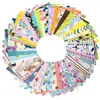 50 PCS Precut Square Floral Pattern Knitted DIY Cotton Fabric