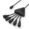6 meters AC power Y-splitter cord creates 4 additional grounded outlets for connecting electrical devices