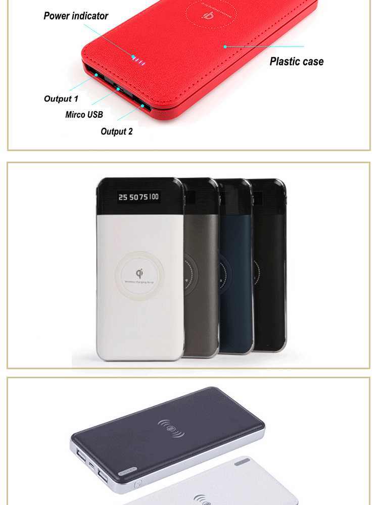 wireless power bank charger, factory 10000mah slim Power Banks - ANKUX.COM