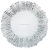 MC glassware beautiful clear colored wholesale wedding flora glass charger plates