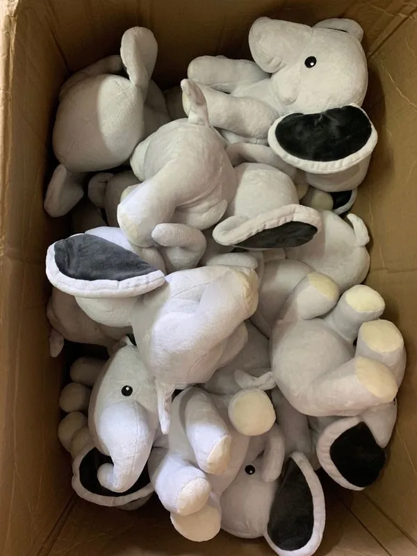 white elephant stuffed toy