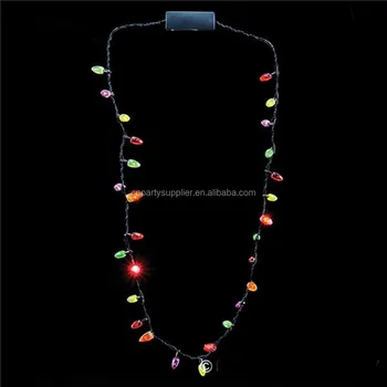 flashing christmas light necklace