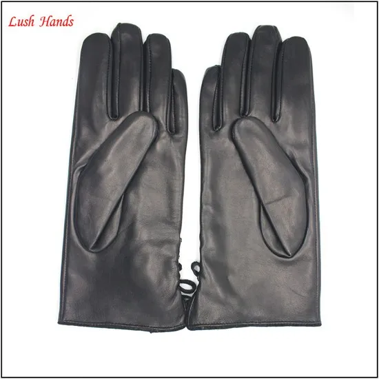 Fashion Women Sheepskin leather gloves with tassels